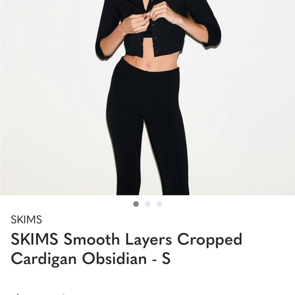 SKIMS Smooth Layers Cropped Cardigan & High-Rise Leggings - Black